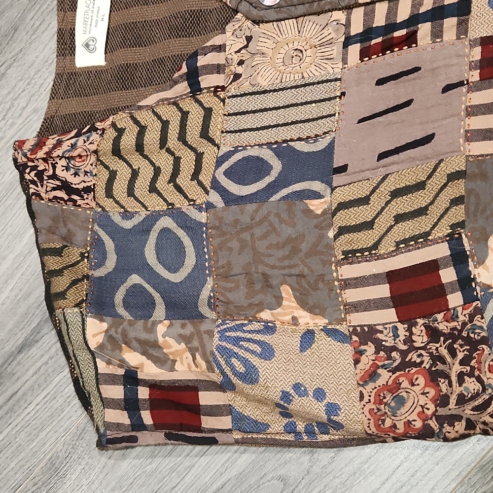 Unique Reversible Unisex Patchwork Enbroidered Bo… - image 3